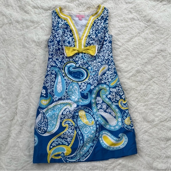 Lilly Pulitzer paisley sun mini dress size 0 in blue - Picture 5 of 5